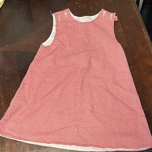 Red Gingham Sleeveless Dress